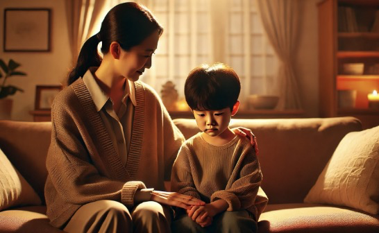 한국인 아이와 부모