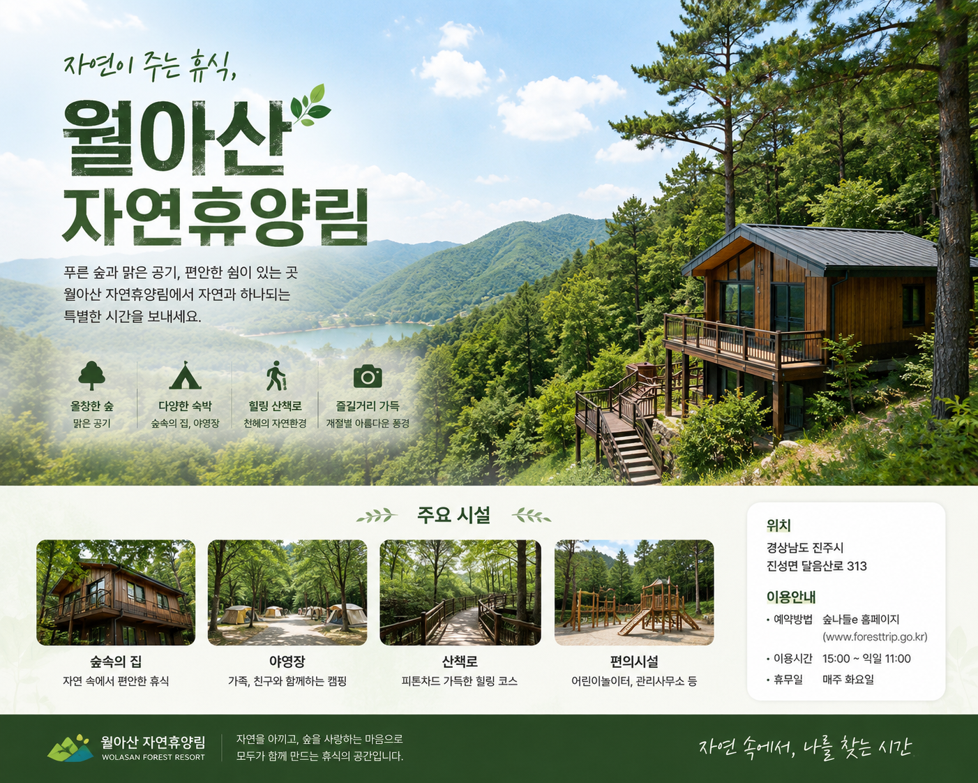 월아산 자연휴양림 예약