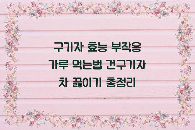 구기자 효능