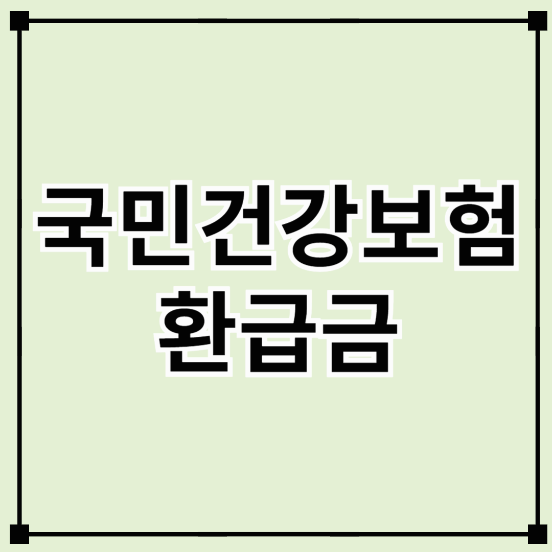 몰라서 못 받는 국민건강보험 환급금! 조회부터 신청까지 꿀팁 총정리!!