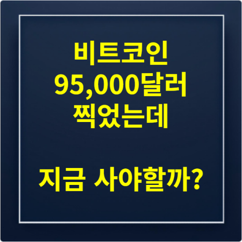 비트코인 95,000달러 찍었는데 지금 사야할까