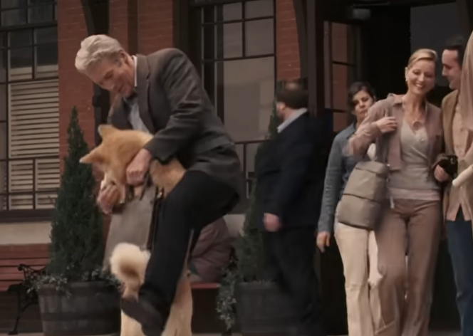 영화 <하치>의 한 장면을 직접 캡처했습니다