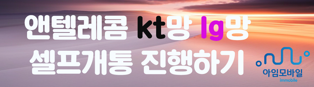 앤텔레콤 셀프개통 신규가입
