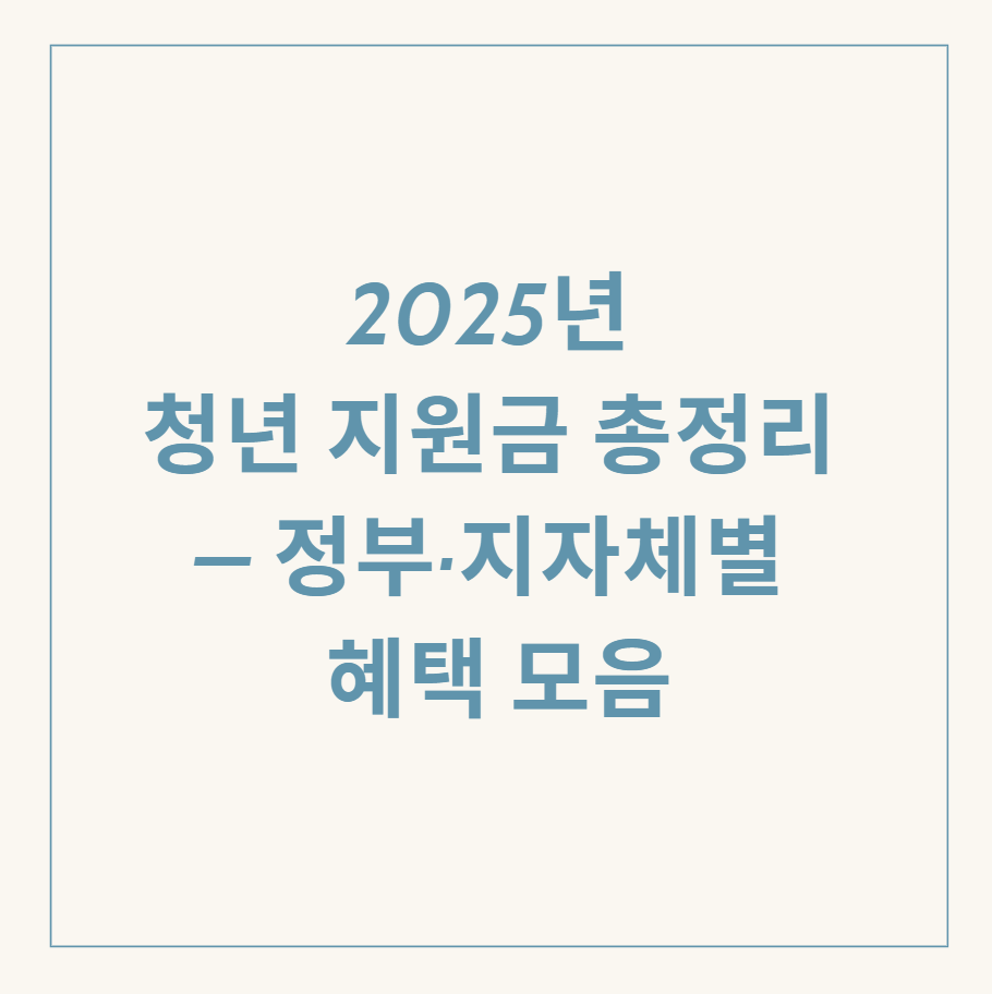 청년 지원금 관련 이미지