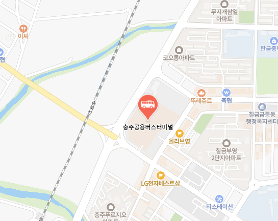 충주공용버스터미널 위치-지도