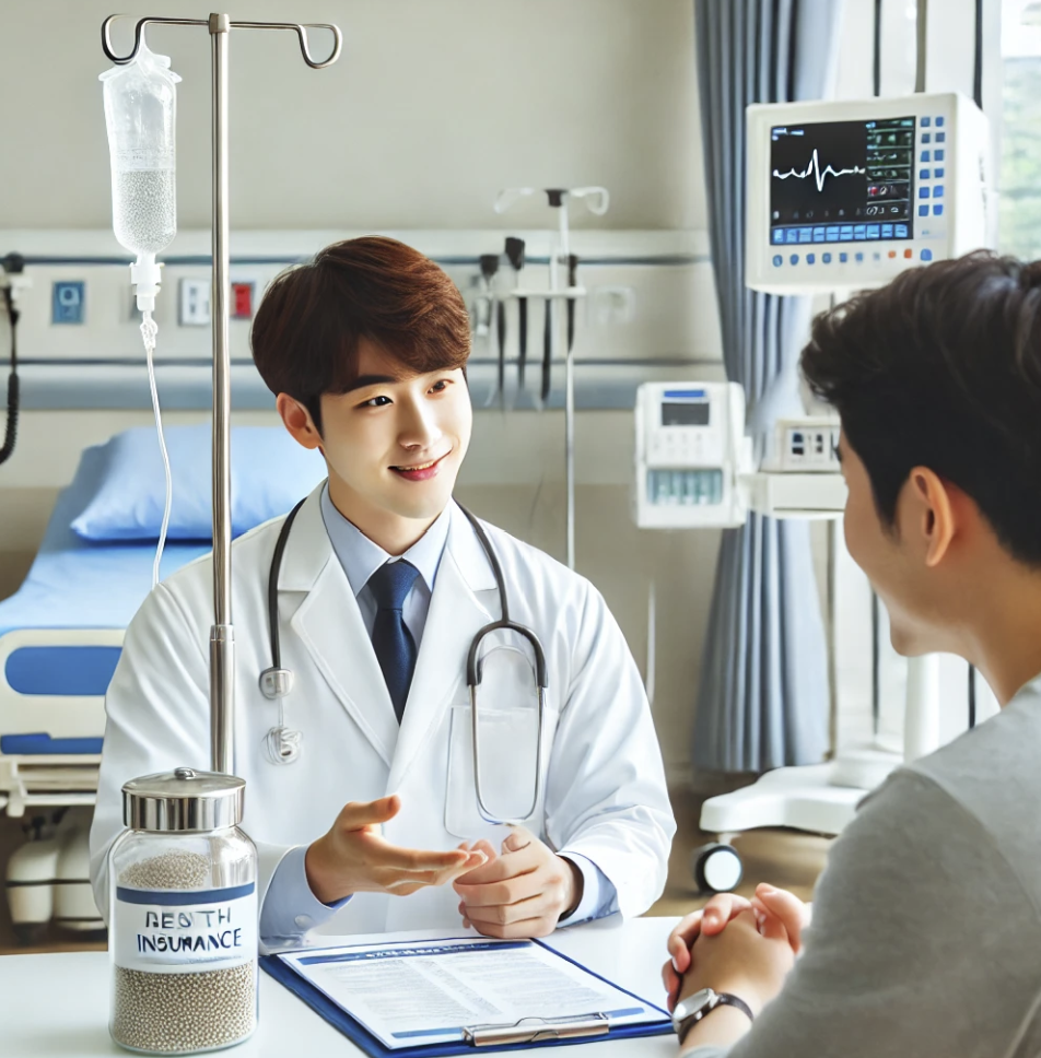 건강보험 혜택을 설명하는 병원