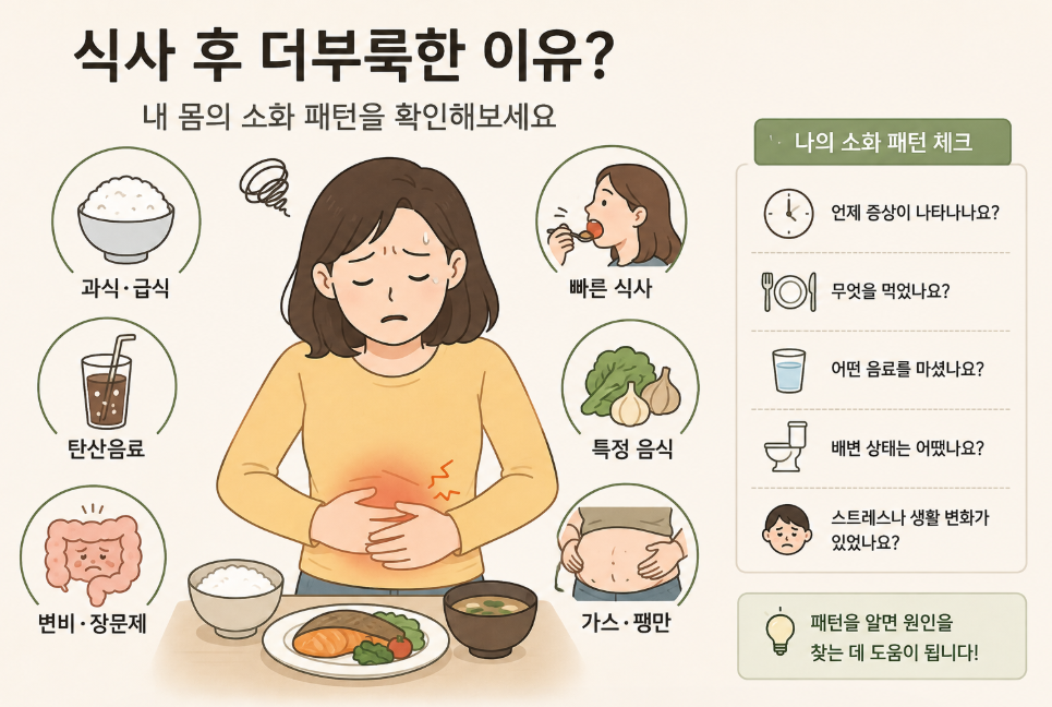 식사 후 배가 더부룩한 이유