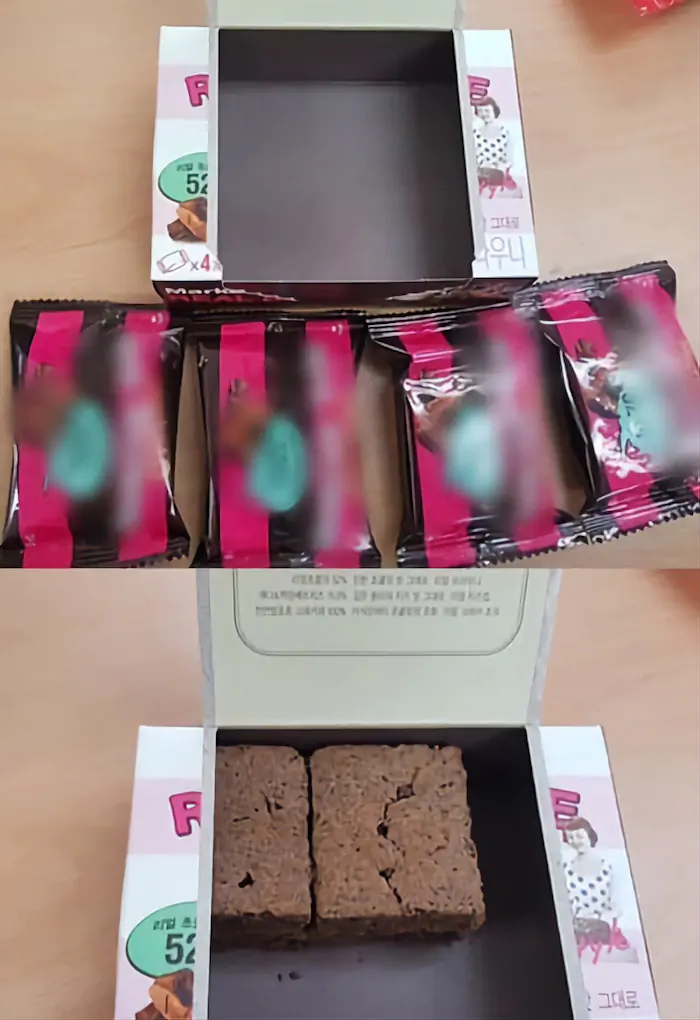 한국 과자의 악랄한 과대포장