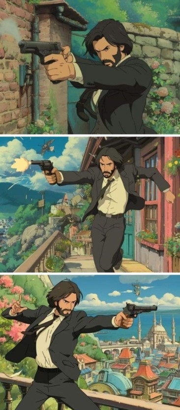 AI가 그린 지브리풍 존웍