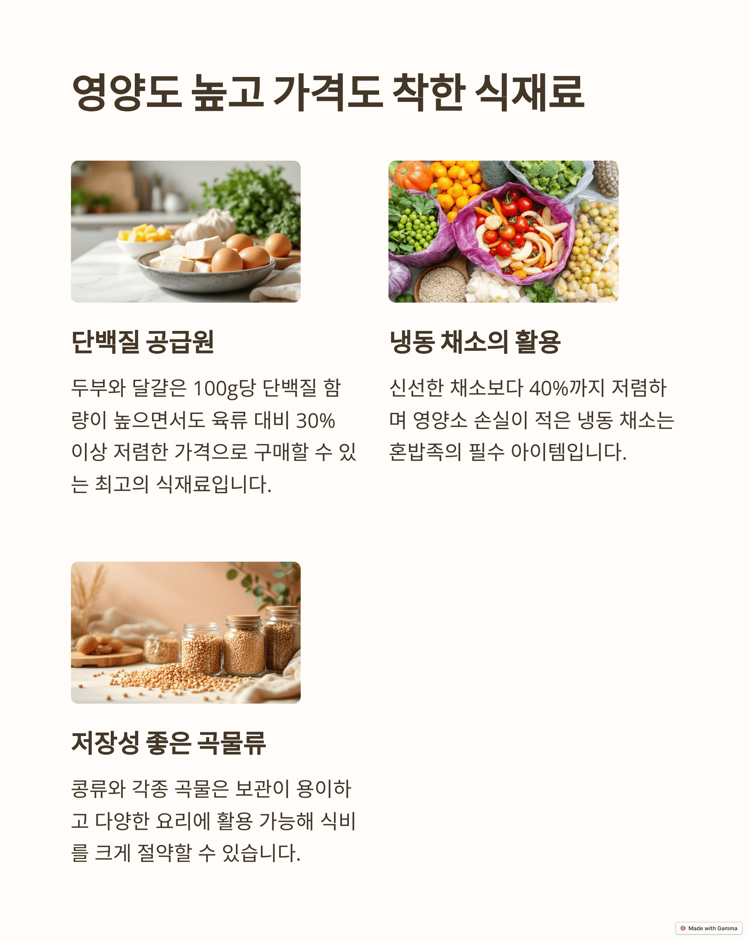 가성비 좋은 식재료 선택: 현명한 소비 습관!