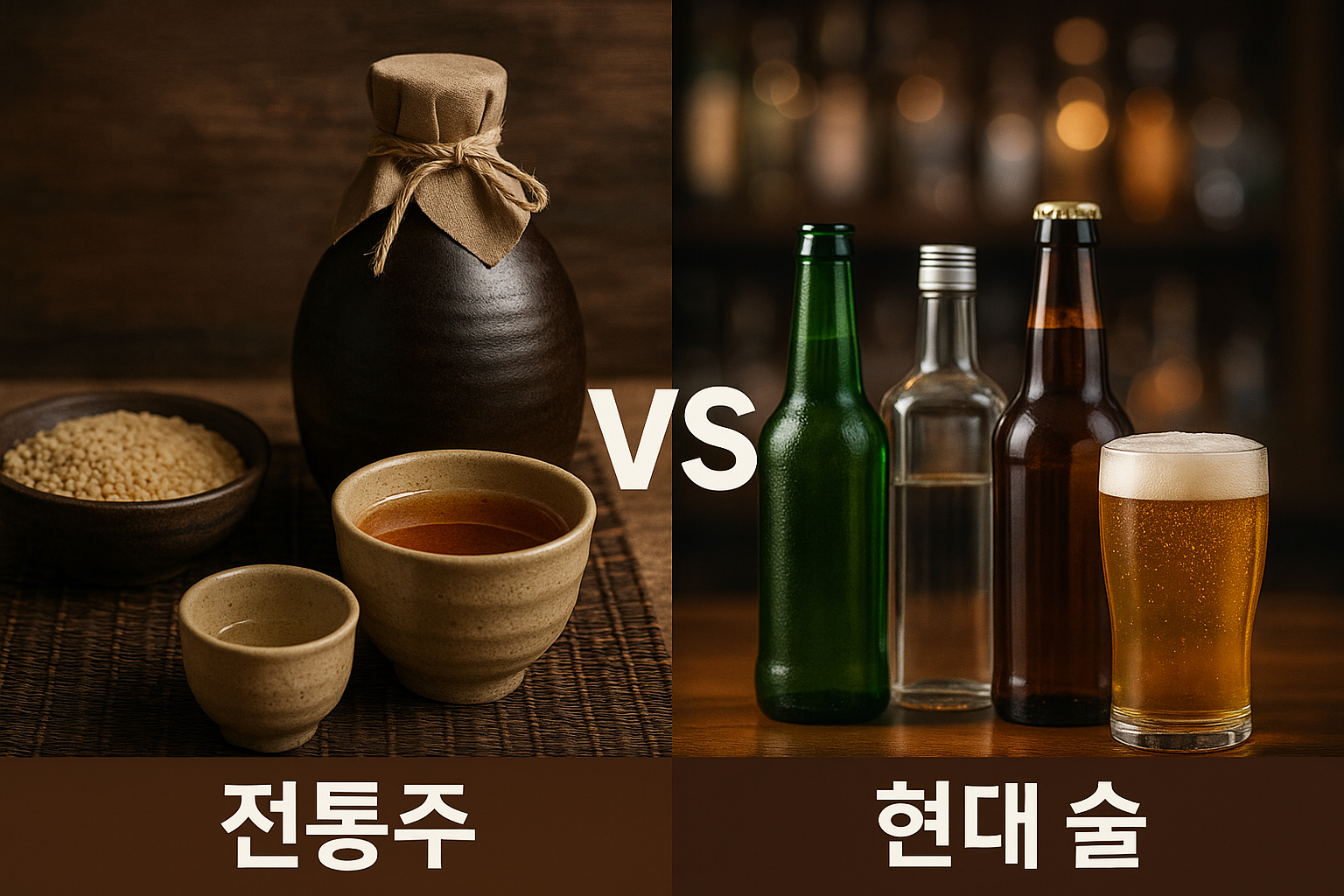 전통주와현대술비교