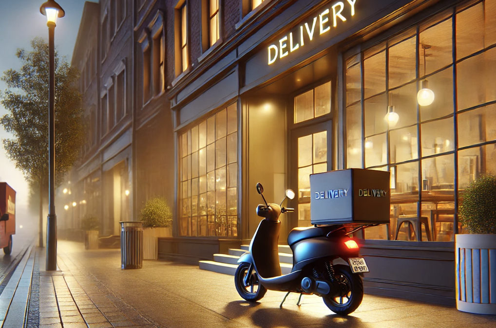 저녁 시간의 조용한 도시 거리