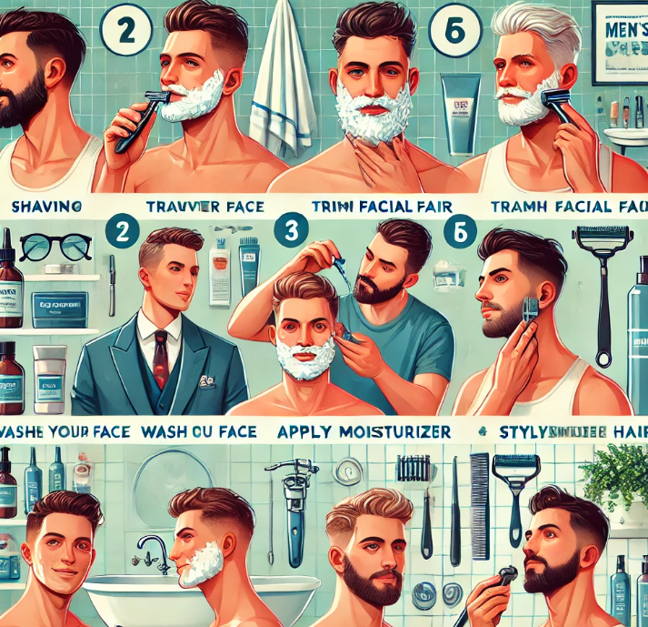 남성 그루밍 초보자 가이드 순서 사진