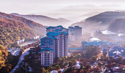 곤지암 리조트 외관 항공뷰