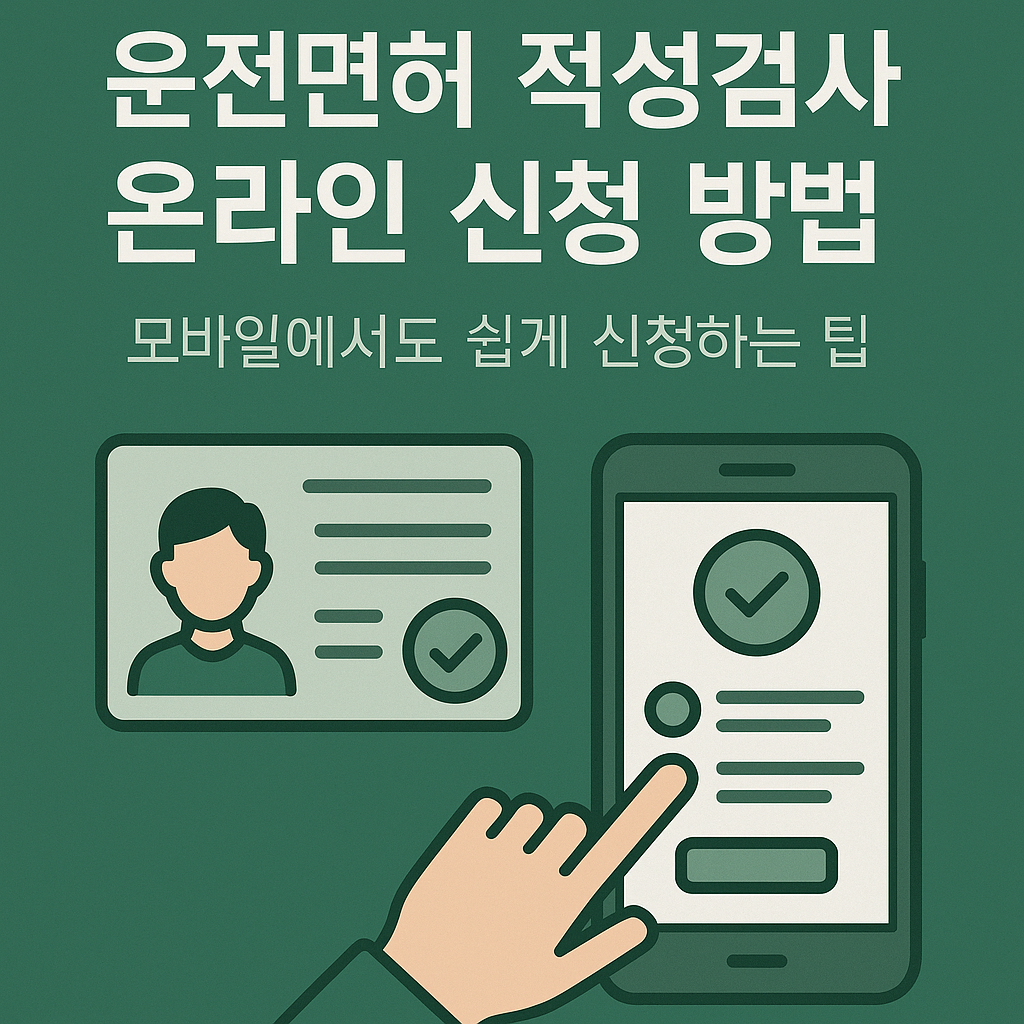 운전면허 적성검사 온라인 신청 방법 &ndash; 모바일에서도 쉽게 신청하는 팁