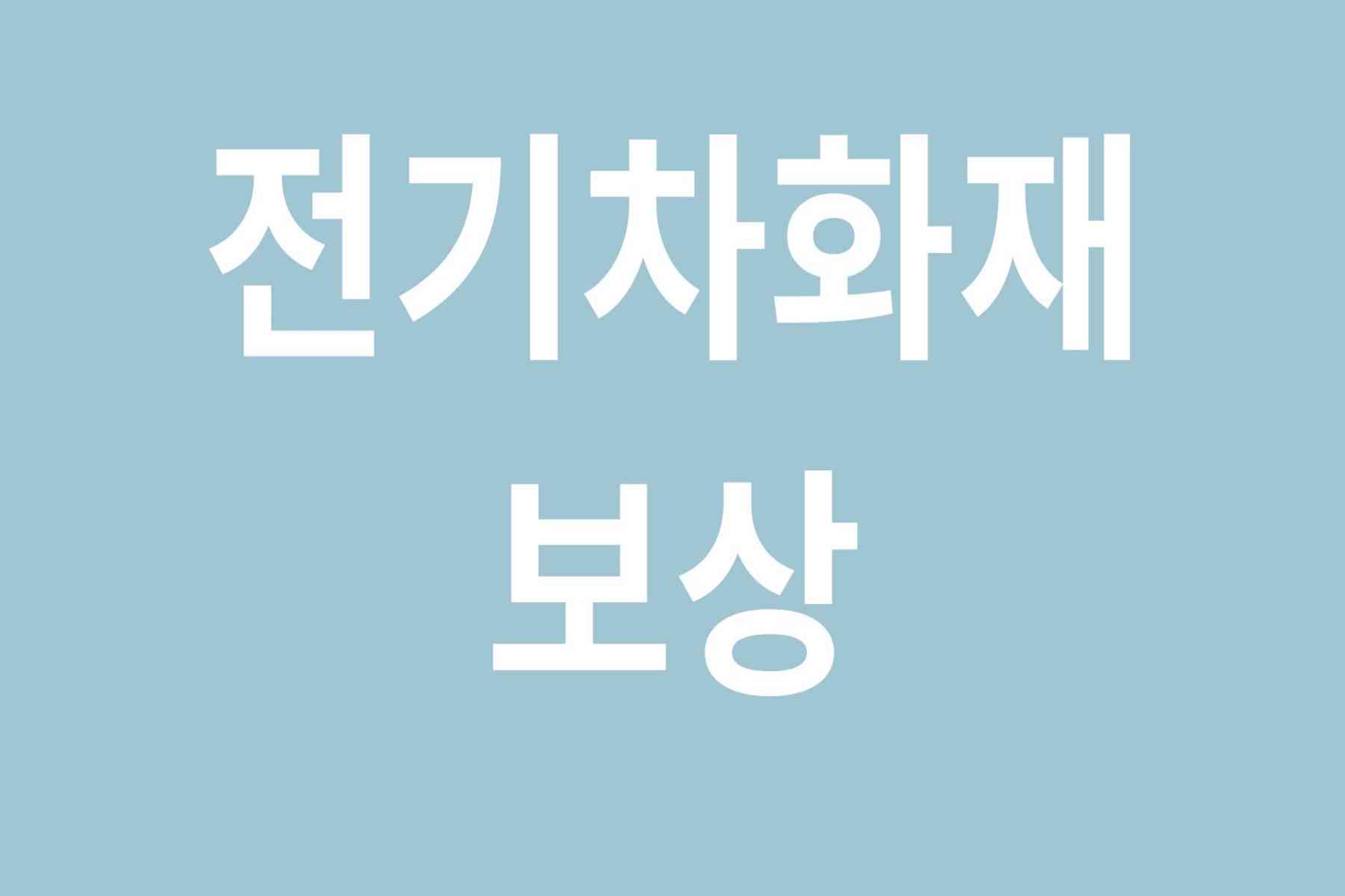 전기차 화재 보상