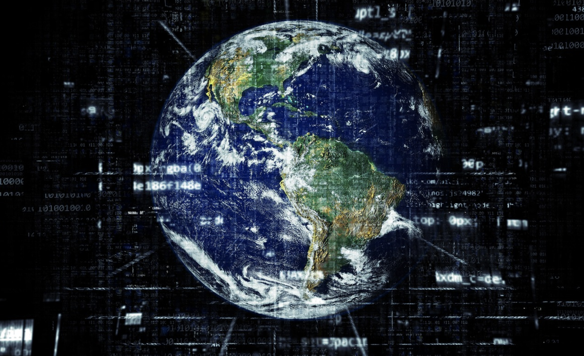 디지털 지구 이미지 사진