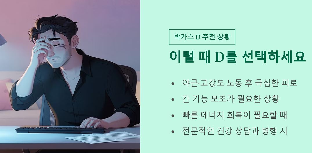 박카스 d와 f의 차이