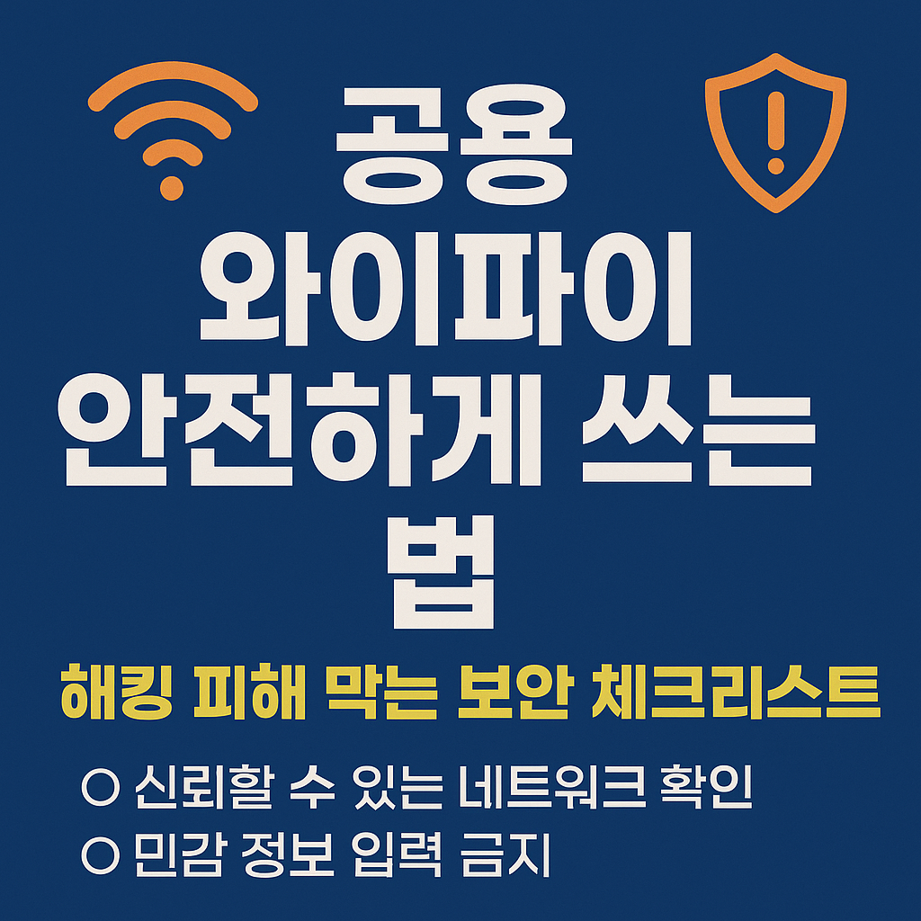 공용 와이파이 안전하게 쓰는 법 &ndash; 해킹 피해 막는 보안 체크리스트