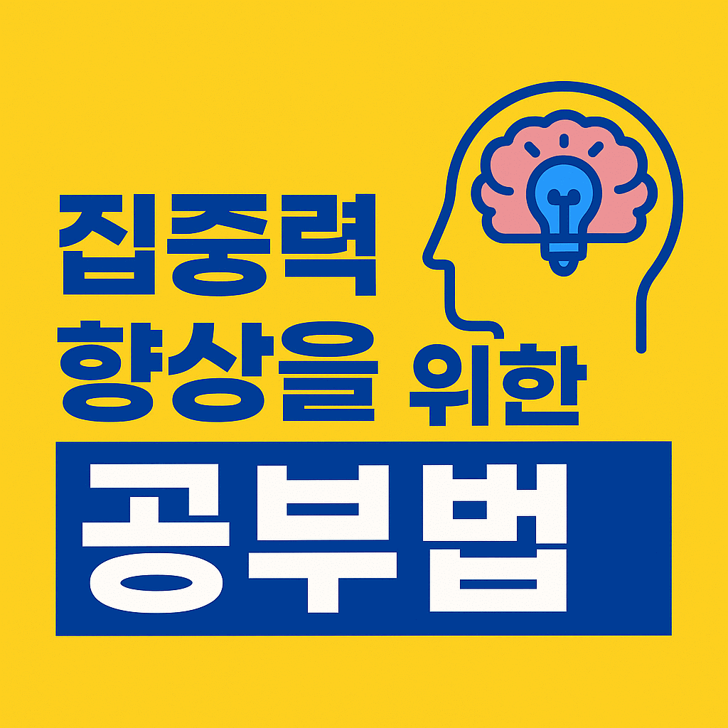 집중력 향상을 위한 공부법|고효율 학습을 위한 실전 팁