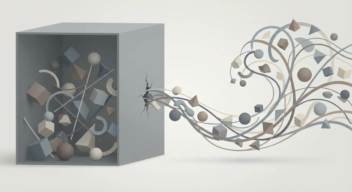 An illustration showing meaning emerging from interaction rather than internal understanding