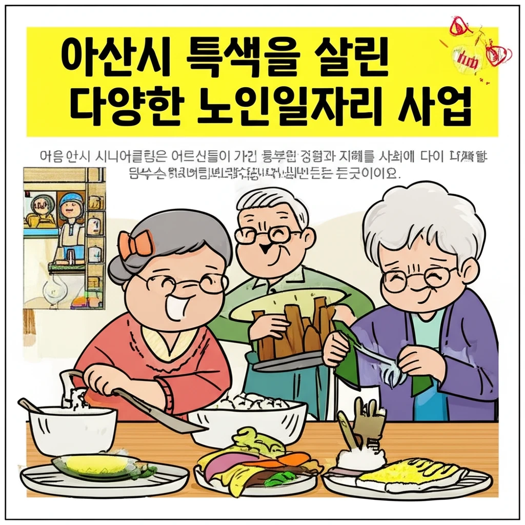 아산시 시니어클럽 시장형 공익형 일자..