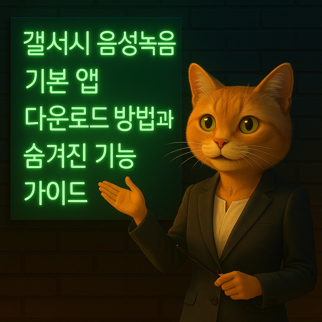 갤럭시 음성녹음 기본 앱 다운로드 방법과 숨겨진 기능 가이드