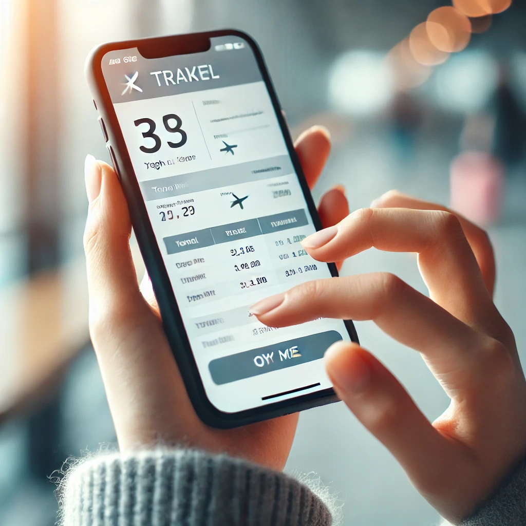 항권권 예약하는 사진