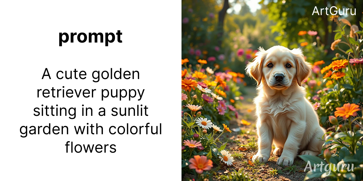 ArtGuru generated image of golden retriever puppy