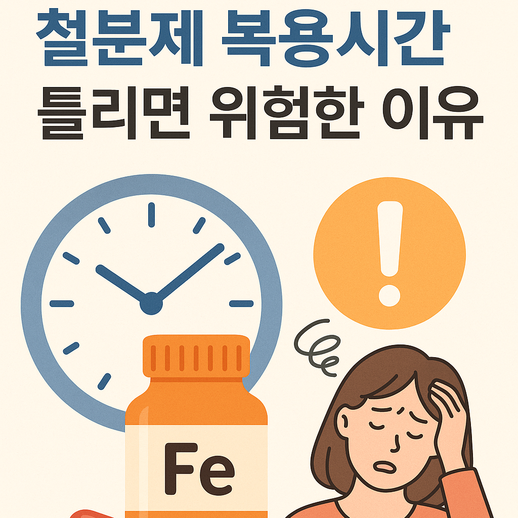 철분제 복용시간 틀리면 위험한 이유