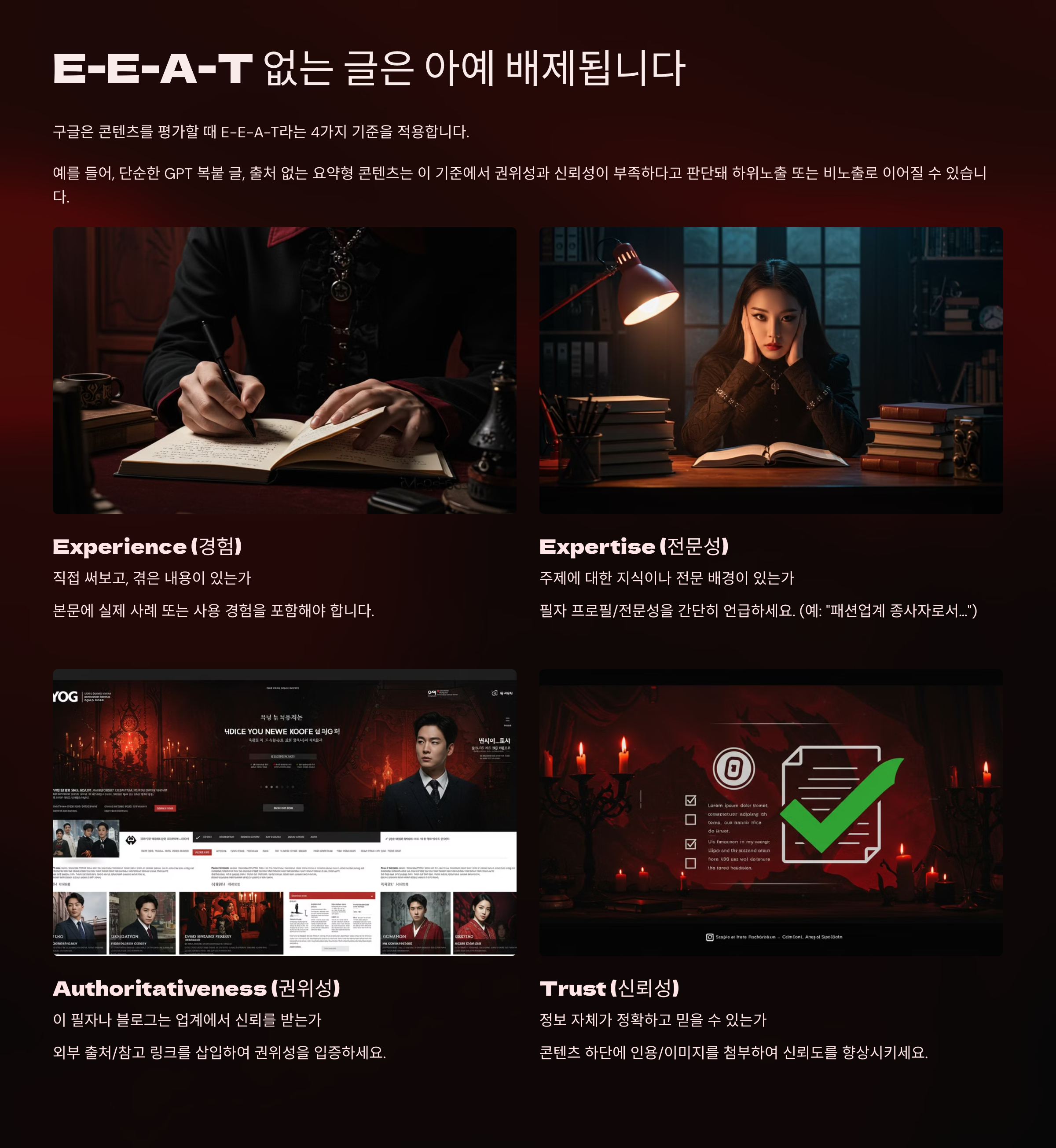 EEAT 없는 글은 배제 됨