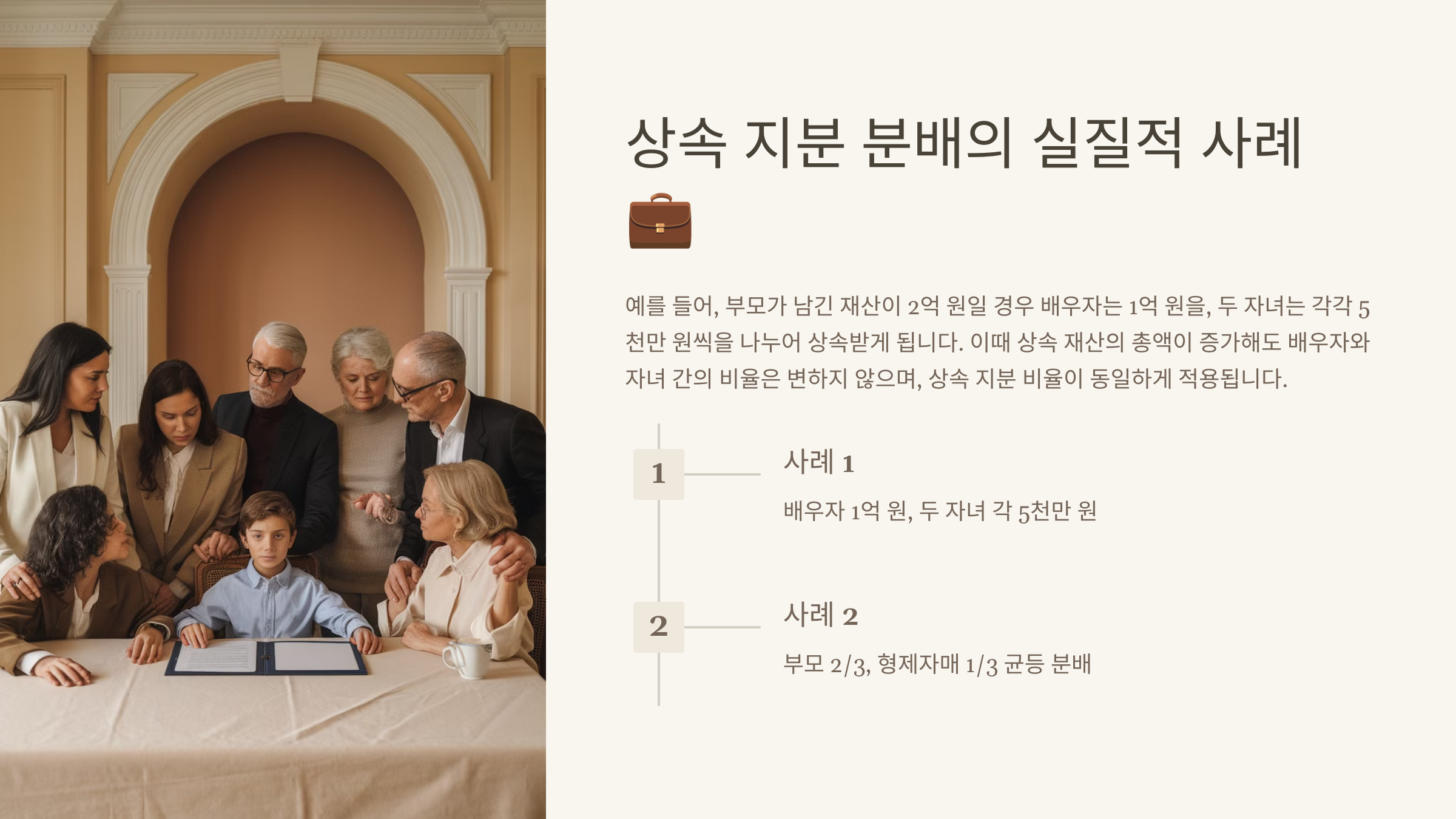 상속 지분 분배의 실질적 사례