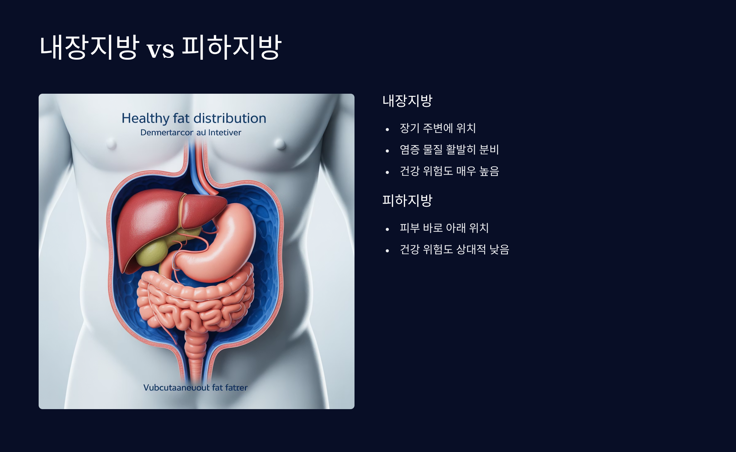 내장지방과 피하지방의 차이점