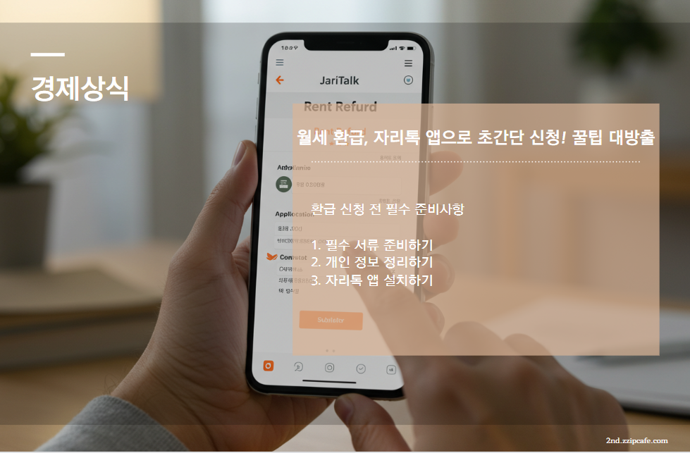 2025년 월세 환급, 자리톡 앱으로 초간단 신청! 꿀팁 대방출