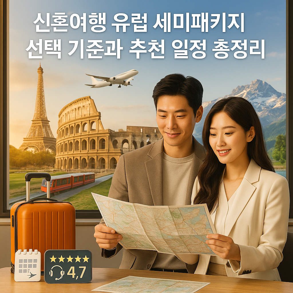 신혼여행 유럽 세미패키지 선택 기준과 추천 일정 총정리
