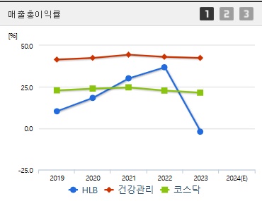 HLB 주가 매출총이익 (250325)