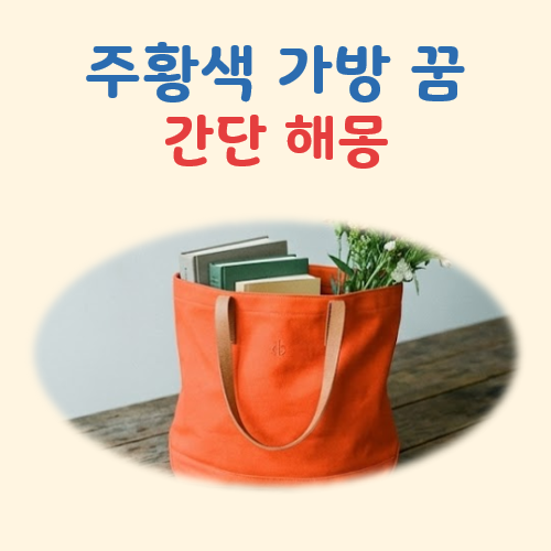 주황색 가방 꿈 해몽 대표 이미지