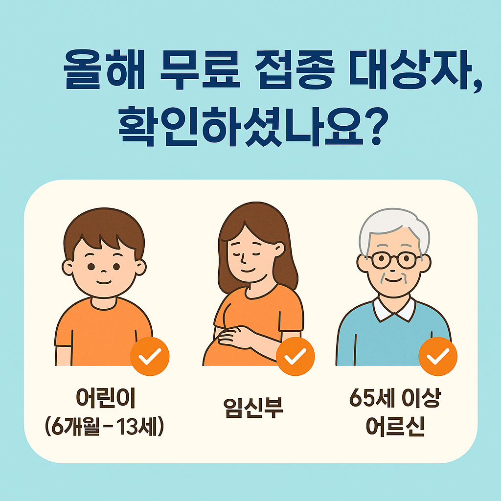 무료 독감 예방접종 지원대상