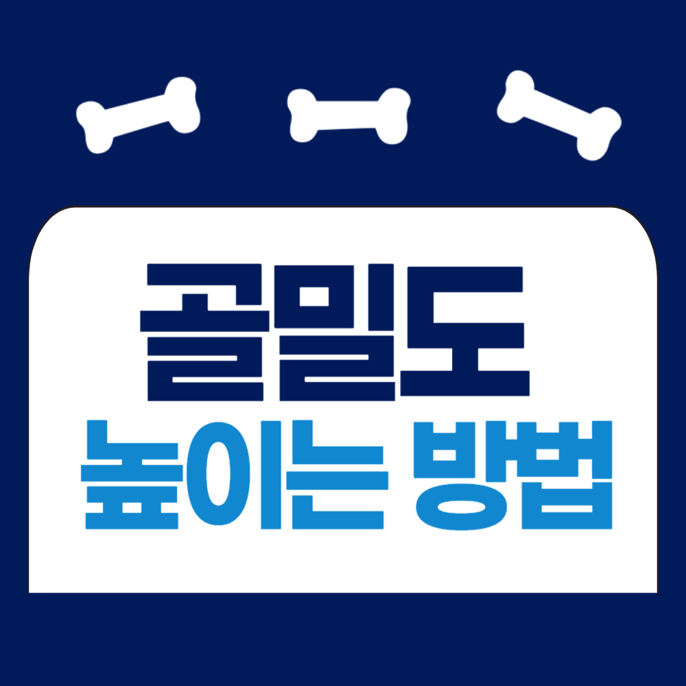 골밀도 높이는 방법 골밀도 뜻 골다공증 예방