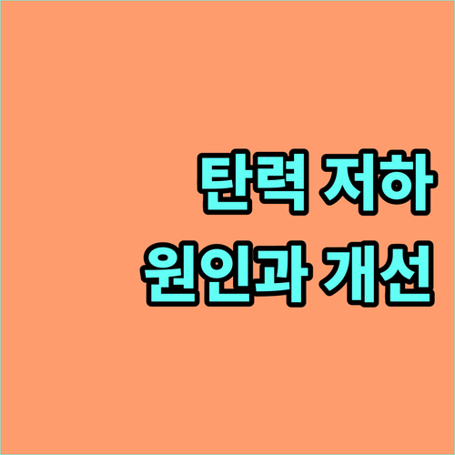 피부 탄력 저하 원인과 효과적인 개선