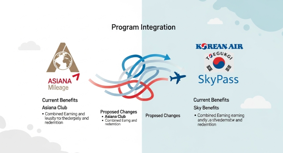 대한항공 아시아나항공 마일리지 전환