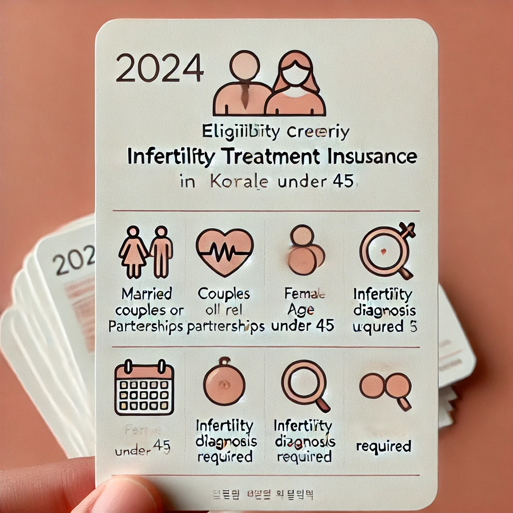 2024 난임 진료 급여 지원 대상 – 혼인 부부와 만 45세 이하 여성 대상