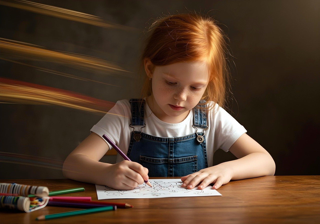 그림 그리는 아이 사진