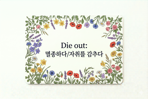 Die out 멸종하다