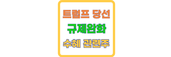 트럼프 당선 규제완화 수혜주