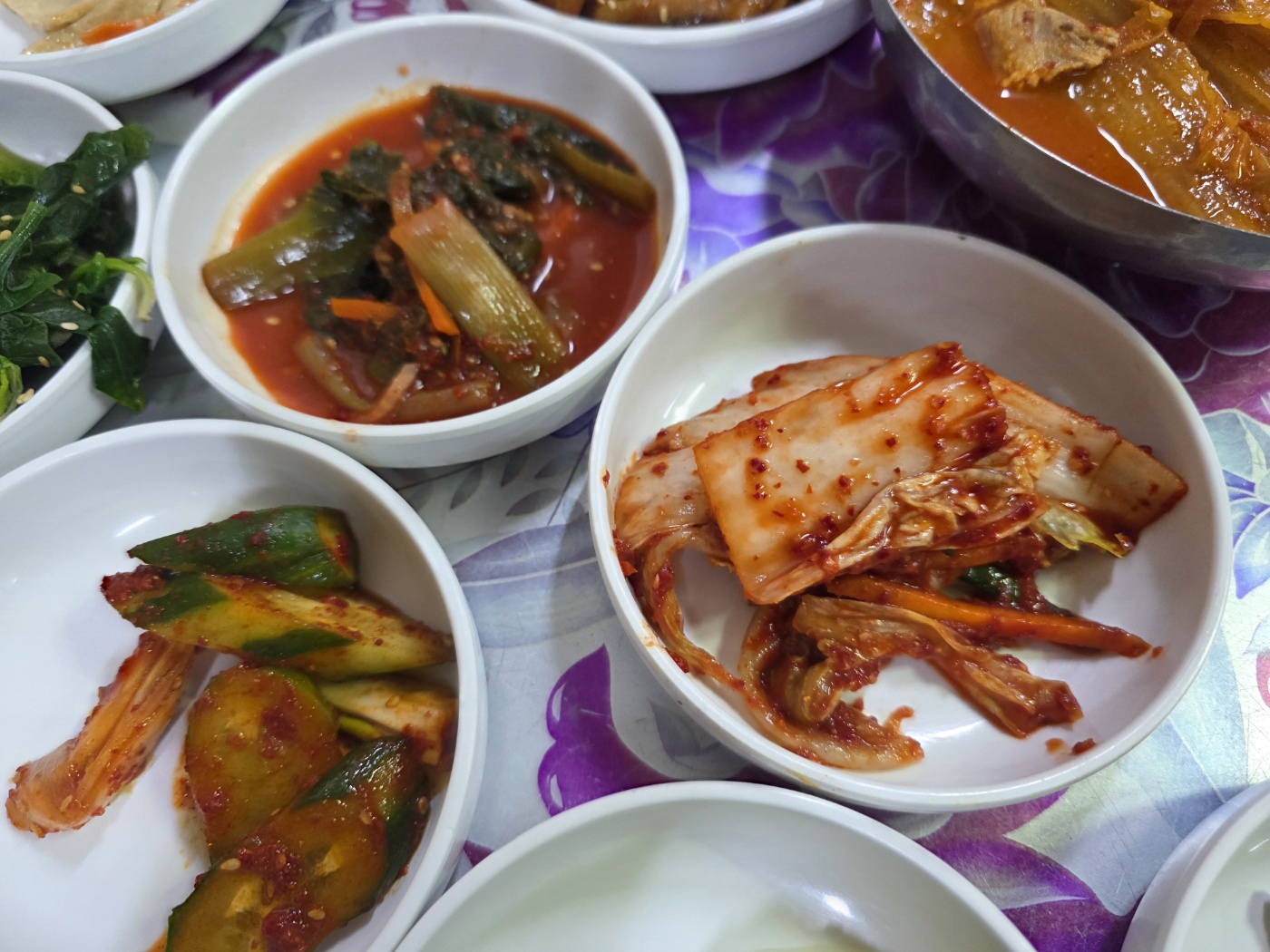 갓김치, 배추김치,참치김치찌개