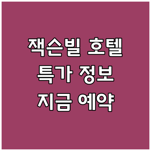 잭슨빌 호텔 특가 정보 최신판! 지금