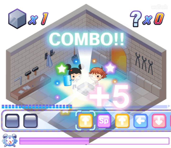 불꽃-대장간-플래시게임-플레이2-다섯번-연속-콤보를-성공한-화면