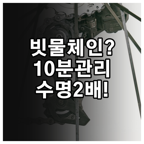 비 맞은 자전거 체인 10분 관리로 ..