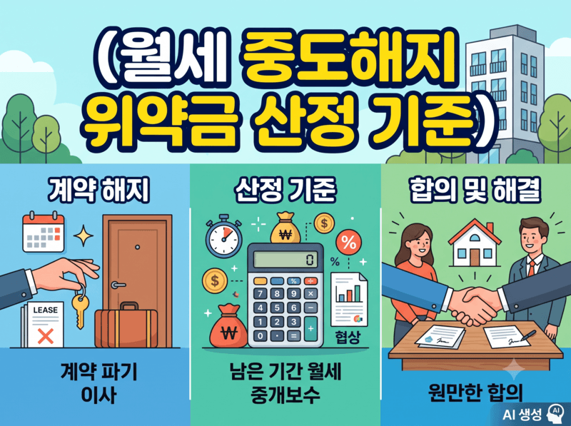 월세 중도해지 위약금 산정기준